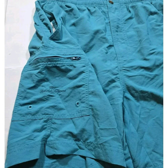 Tommy Bahama Swim Trunks Shorts Men's L Blue Mesh Lined Cargo Zip Pocket - Picture 10 of 13